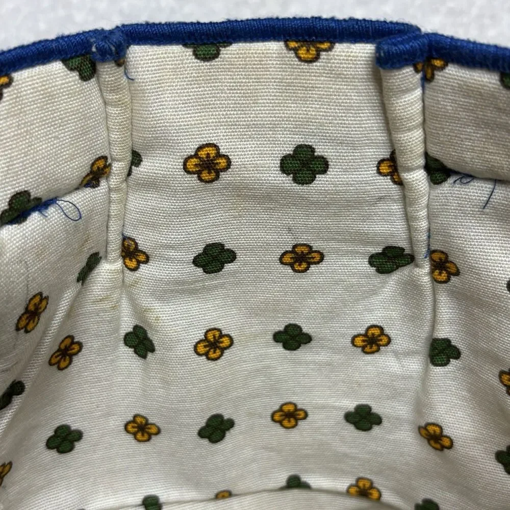Kolf Mini Purse Austrian Folk Art BLUE w/ Red Green Yellow Accents‎ Vintage